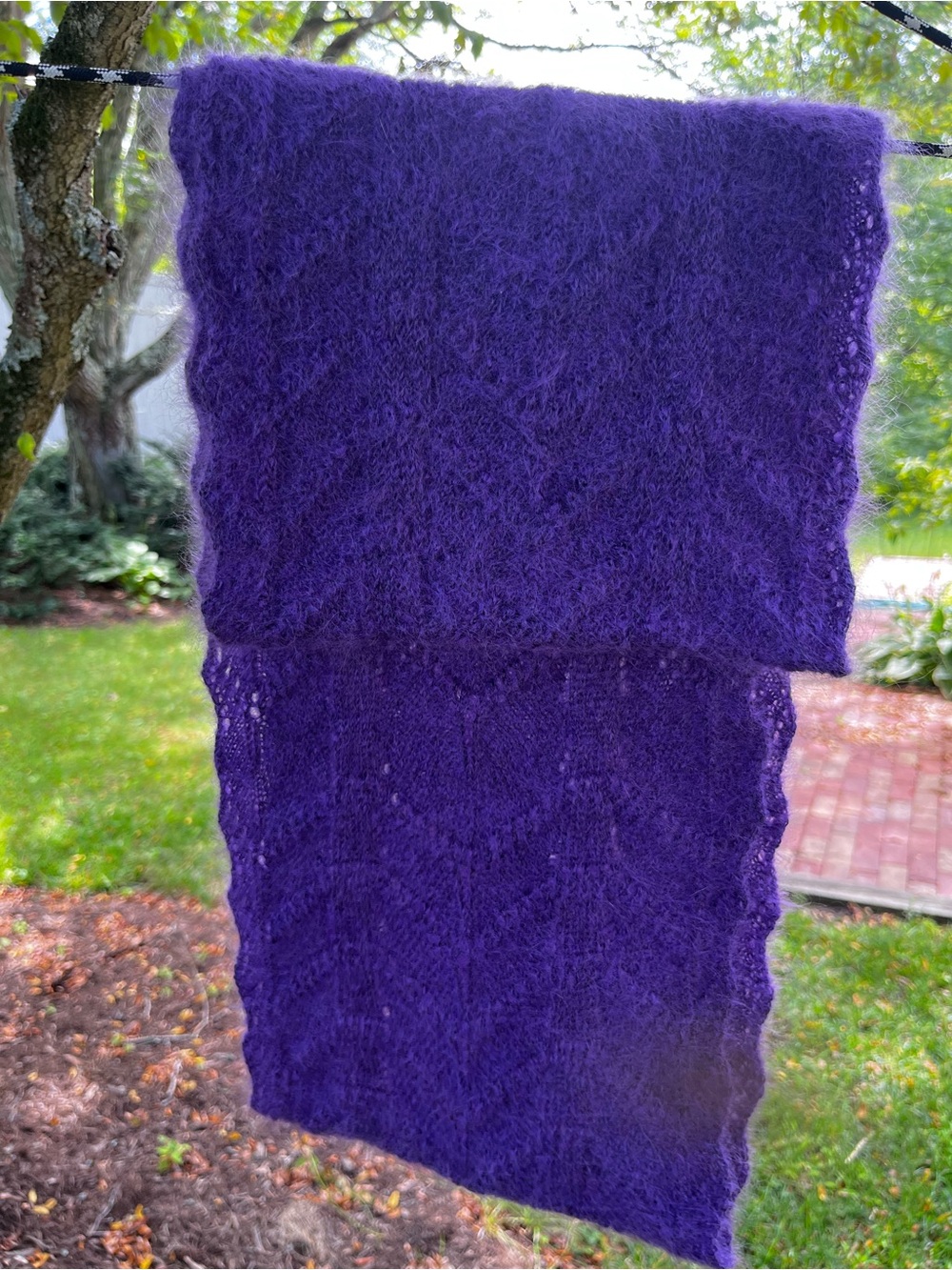 Eileen Fisher purple infinity scarf